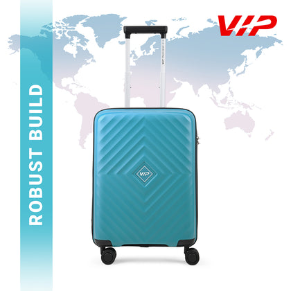 VIP Unisex Quad Hard Shell Spinner Wheels Luggage, ICE BLUE,21x38x 55-S