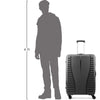 VIP QUEST PLUS 8 Wheel Hard Trolley Flushed TSA Lock L-77cm 4.2kg (BALCK)