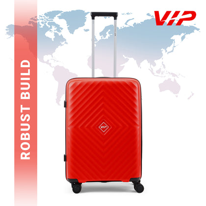 VIP Unisex Quad Hard Shell Spinner Wheels Luggage, Red,Small 21 x 38 x 55 cm…