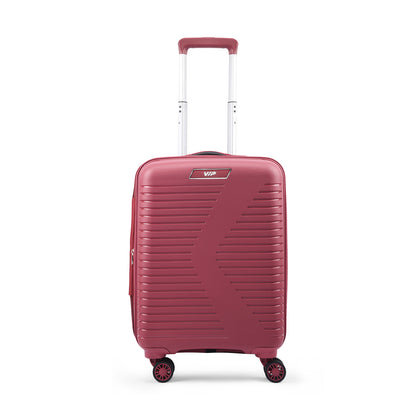 VIP Karl Plus Expandable 8 Wheel Hard Luggage TSA Lock Expandable (Cabin Size) Small-55cm 2.8kg (Red)