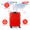 VIP Unisex Quad Hard Shell Spinner Wheels Luggage, Red, Medium 44.5 x 52 x 66 cm…