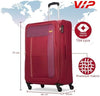 VIP TORONTO PLUS 4Wheel, Soft Luggage , TSA, Expandable , L-79-LARGE (RED)