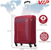 VIP TORONTO PLUS 4Wheel, Soft Luggage , TSA, Expandable , M-69-MEDIUM (RED)