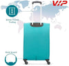 VIP EVOLVE PLUS 4Wheel, Soft Luggage , TSA, Expandable , S-55-Small (BLUE)