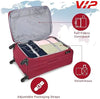VIP TORONTO PLUS 4Wheel, Soft Luggage , TSA, Expandable , Set of 3pcs  (RED)