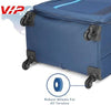 VIP TORONTO PLUS 4Wheel, Soft Luggage , TSA, Expandable , L-79-MEDIUM (Blue)