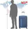 VIP TORONTO PLUS 4Wheel, Soft Luggage , TSA, Expandable , L-79-MEDIUM (Blue)