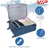VIP TORONTO PLUS 4Wheel, Soft Luggage , TSA, Expandable , Set of 3pcs (Blue)