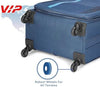 VIP TORONTO PLUS 4Wheel, Soft Luggage , TSA, Expandable , M-69-MEDIUM (Blue)