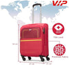 VIP EVOLVE PLUS 4Wheel, Soft Luggage , TSA, Expandable , S-55-SMALL (RED)