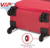 VIP EVOLVE PLUS 4Wheel, Soft Luggage , TSA, Expandable , S-55-SMALL (RED)