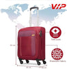 VIP TORONTO PLUS 4Wheel, Soft Luggage , TSA, Expandable , S-55 SMALL (RED)