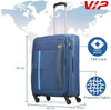 VIP TORONTO PLUS 4Wheel, Soft Luggage , TSA, Expandable , M-69-MEDIUM (Blue)