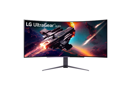 LG (45GS96QB-B) 45” UltraGear™ OLED curved gaming monitor | 800R, DisplayHDR True Black 400, 240Hz, 0.03ms (GtG), USB Type-C™, DepthSound