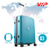 VIP Unisex Quad Hard Shell Spinner Wheels Luggage, ICE BLUE,44.5 x 52 x 66-M