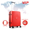 VIP Unisex Quad Hard Shell Spinner Wheels Luggage, Red, Medium 44.5 x 52 x 66 cm…