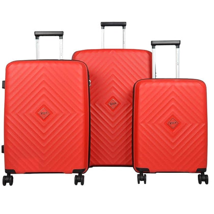 VIP QUAD 4W Hard Trolley-3PCS SET (RED)