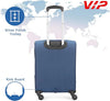 VIP TORONTO PLUS 4Wheel, Soft Luggage , TSA, Expandable , S-55-Small (Blue)