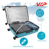 VIP Unisex Quad Hard Shell Spinner Wheels Luggage, ICE BLUE, 30x51x76-L