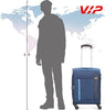 VIP TORONTO PLUS 4Wheel, Soft Luggage , TSA, Expandable , S-55-Small (Blue)