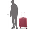 VIP Karl Plus Expandable 8 Wheel Hard Luggage TSA Lock Expandable (Cabin Size) Small-55cm 2.8kg (Red)