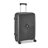 VIP Unisex Quad Hard Shell Spinner Wheels Luggage, BLACK,44.5 x 52 x 66-M