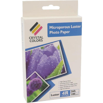Crystal Color Inkjet Paper 4R / 100 Sheets Luster 260 Gsm
