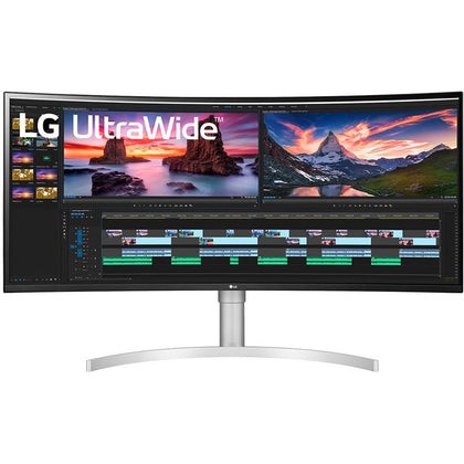 LG 38WN95C-W 38 Inch UltraWide QHD+ IPS Curved Monitor with Thunderbolt™ 3 Connectivity (3840 x 1600) Nano IPS Display 144Hz