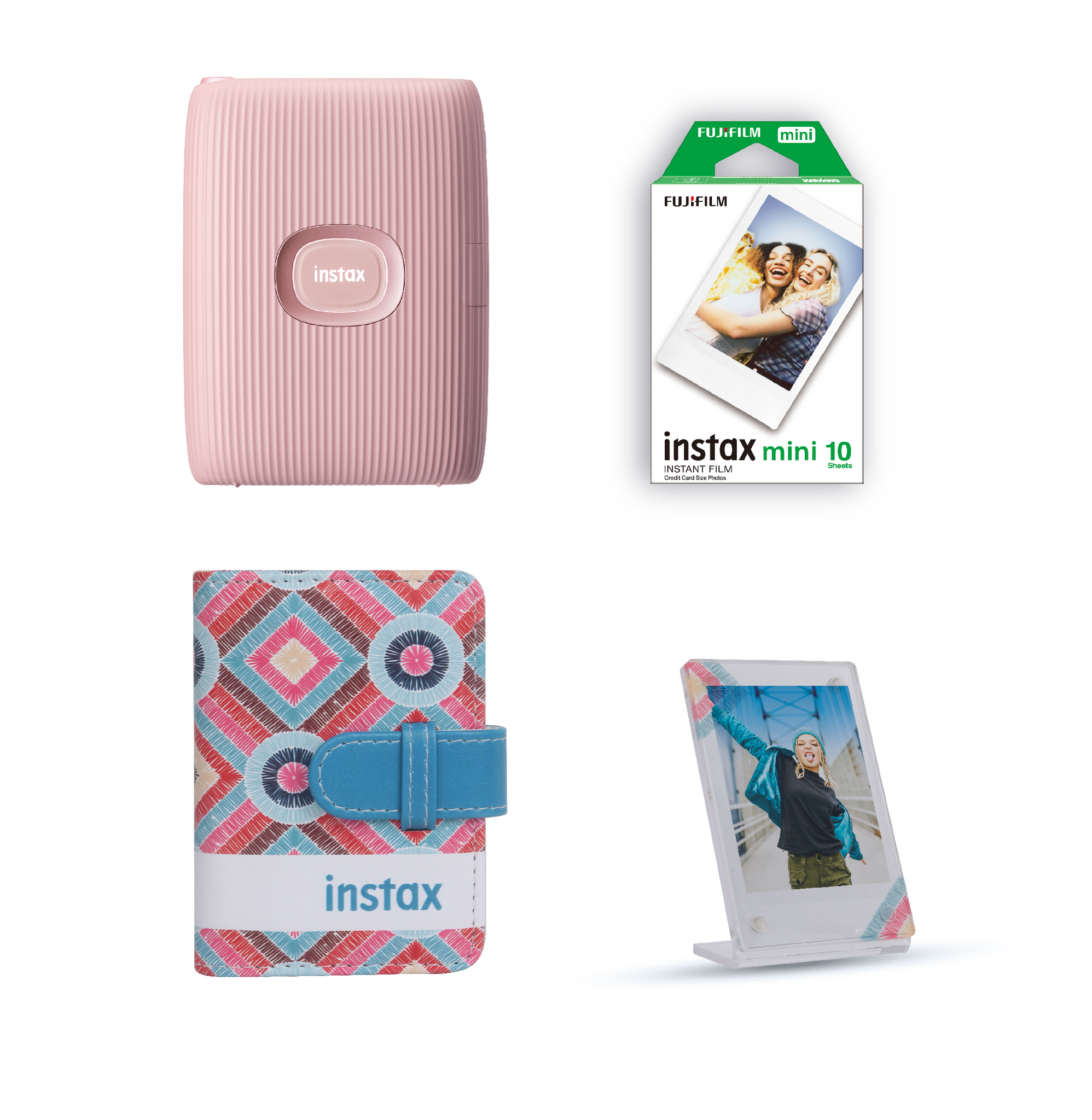 Fujifilm Instax Mini Link 2 Photo Kit (Pink) – GrandStores Fujifilm Instax Mini Link 2 Photo Kit (Pink) – GrandStores
