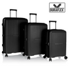 HEYS AIRLITE 8Wheel,Hard Trolley,TSA, Expandable, 3Pcs Set (BLACK)