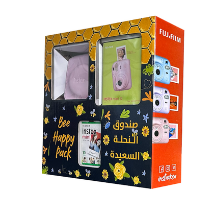 Instax Camera Mini 12 Bee Happy Pack (Blossom Pink)