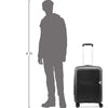 VIP Locus-Max 8 Wheel Hard Luggage TSA Lock Expandable (Cabin Size) Small-55cm 2.8kg (BLACK)