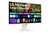 LG (32SR85U-W) MyView Smart Monitor 32-inch 4K UHD (3840x2160), IPS Display, webOS 23, USB Type-C 90W PD, Built-in FHD Webcam & Speaker, HDR 10, AirPlay 2, Screen Share, Bluetooth, White