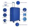 HAZE PLUS 8Wheel,Hard Trolley,TSA, Expandable, L-77cm(BLUE)