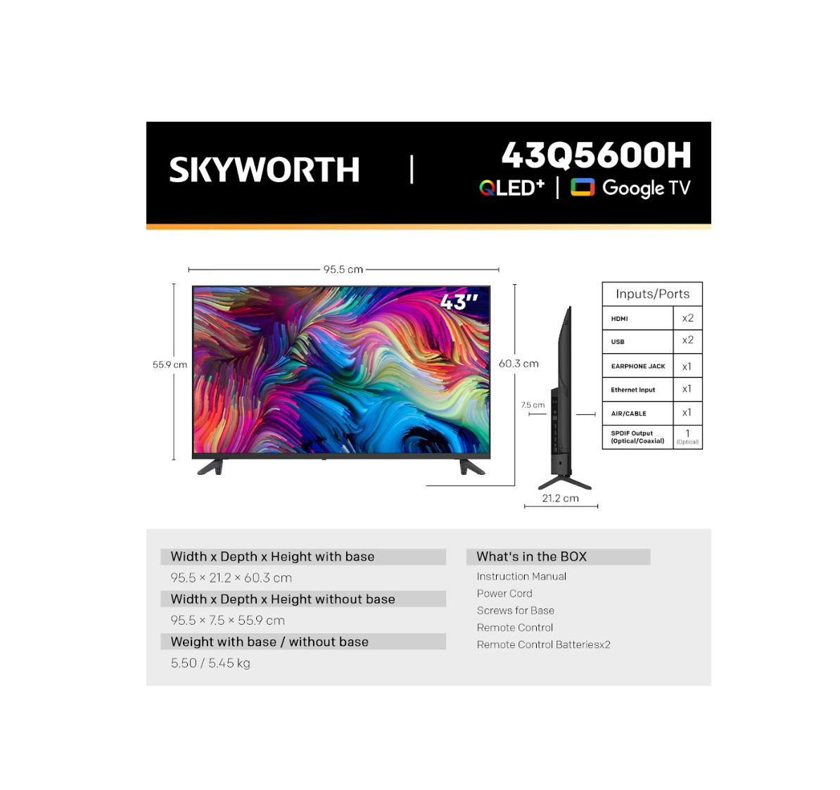 SKYWORTH 43Q5600H - 43