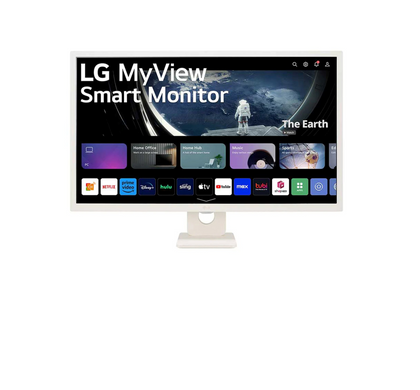 LG (32SR50F-W) Smart Monitor 32 Inch Full HD with web OS 1920 x 1080 IPS Refresh Rate 60Hz Response Time 8ms White