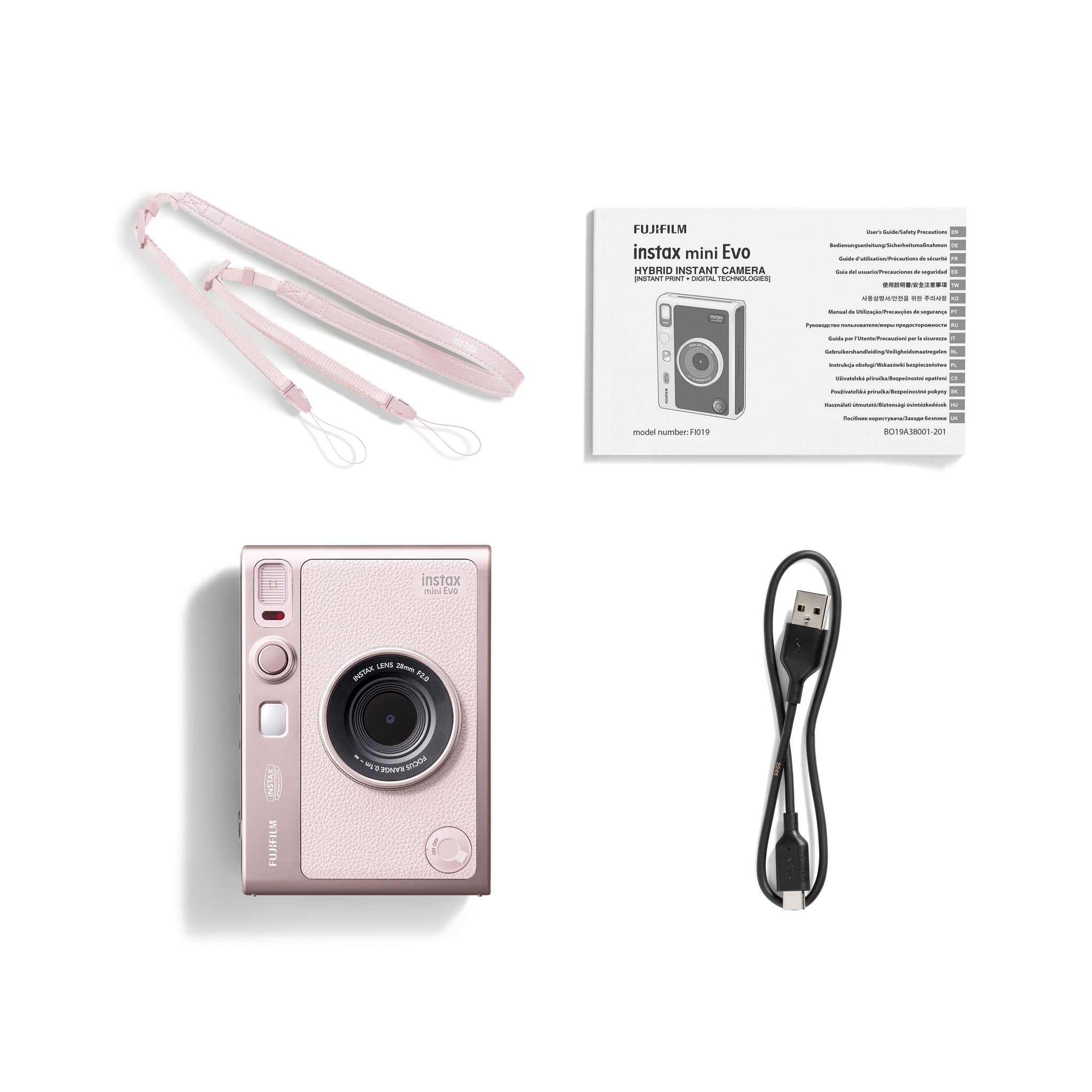 INSTAX MINI CAMERA EVO GENTLE ROSE