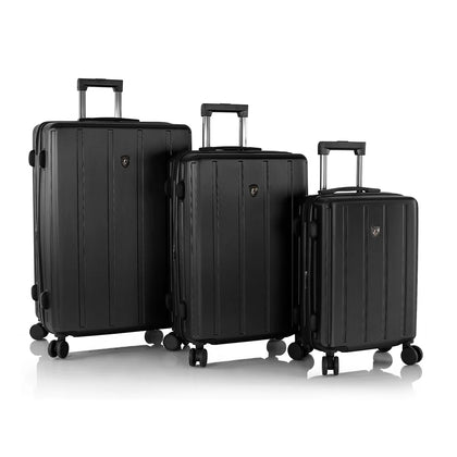 HEYS SPINLITE 8Wheel,Hard Trolley ,TSA, Expandable, 3Pcs Set (BLACK)