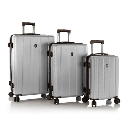 HEYS SPINLITE 8Wheel,Hard Trolley,TSA, Expandable, 3Pcs Set (SILVER)