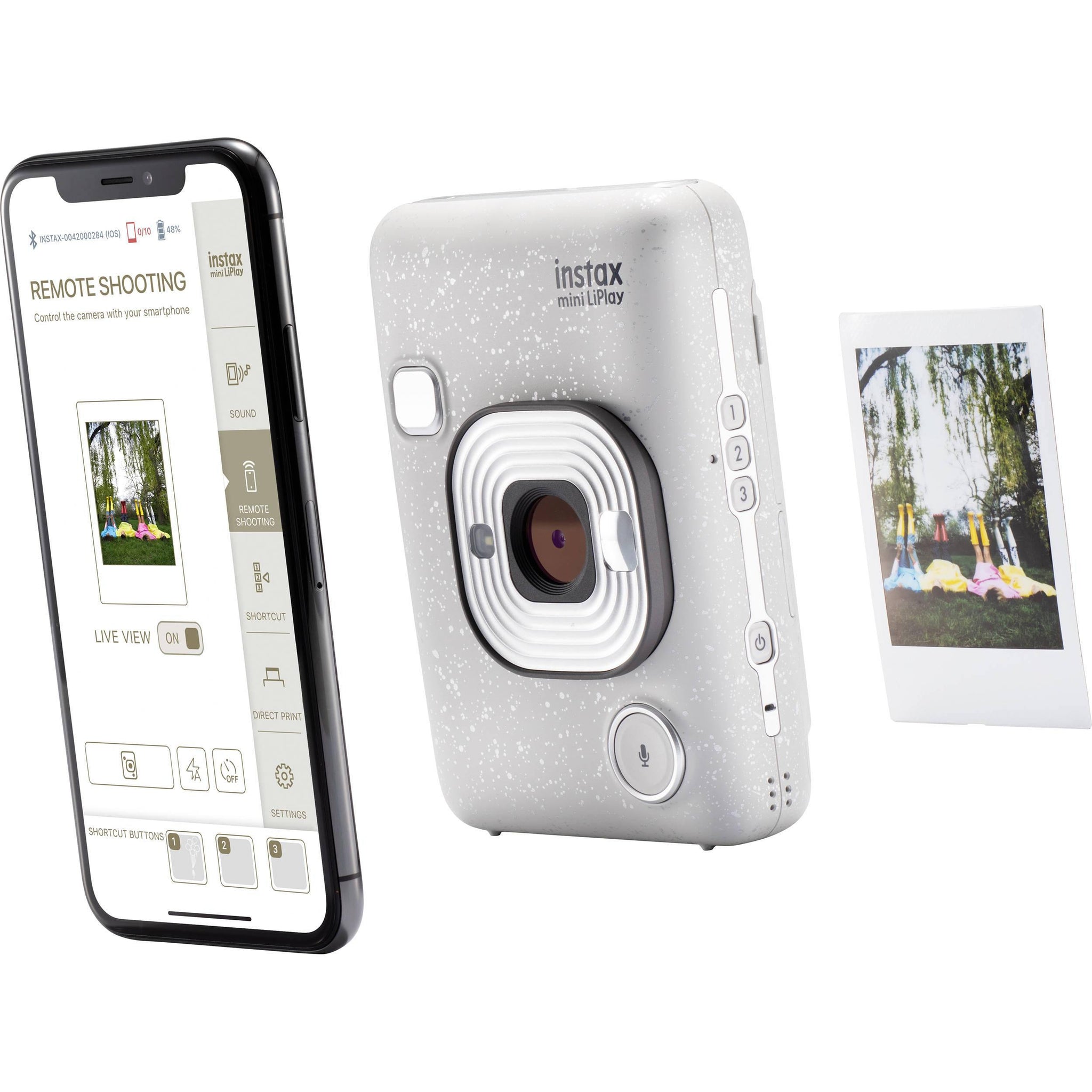 Fujifilm instax mini liplay hybrid instant film camera (Stone