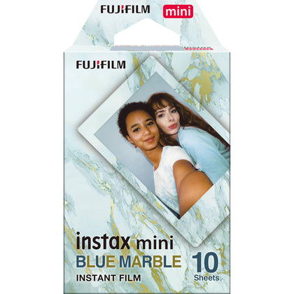 FUJIFILM INSTAX MINI FILM BLUE MARBLE (10SHEETS)-GrandStores Saudi Arabia