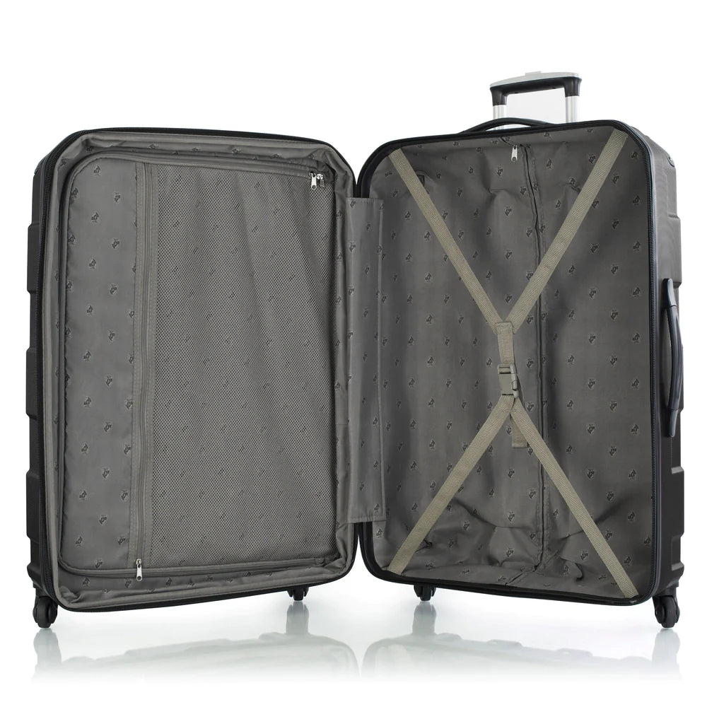 هيس ازور حقيبة سفر صلبة مزودة بأربع عجلات و قفل TSA