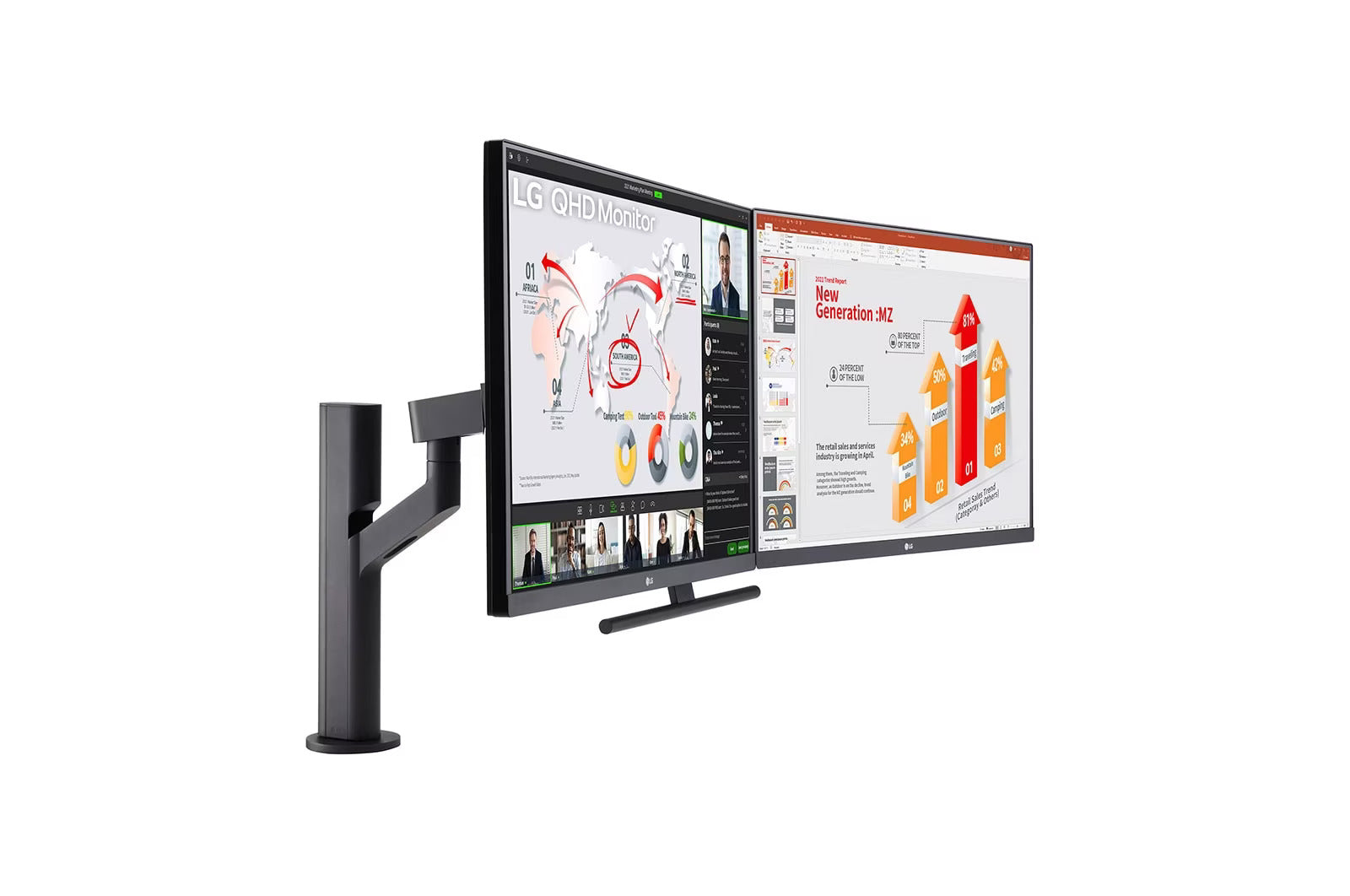 LG 27QP88D-BS 27'' QHD Monitor Ergo Dual with USB Type-C™ and Daisy Chain  QHD 2560 x 1440 75 Hz IPS Monitor