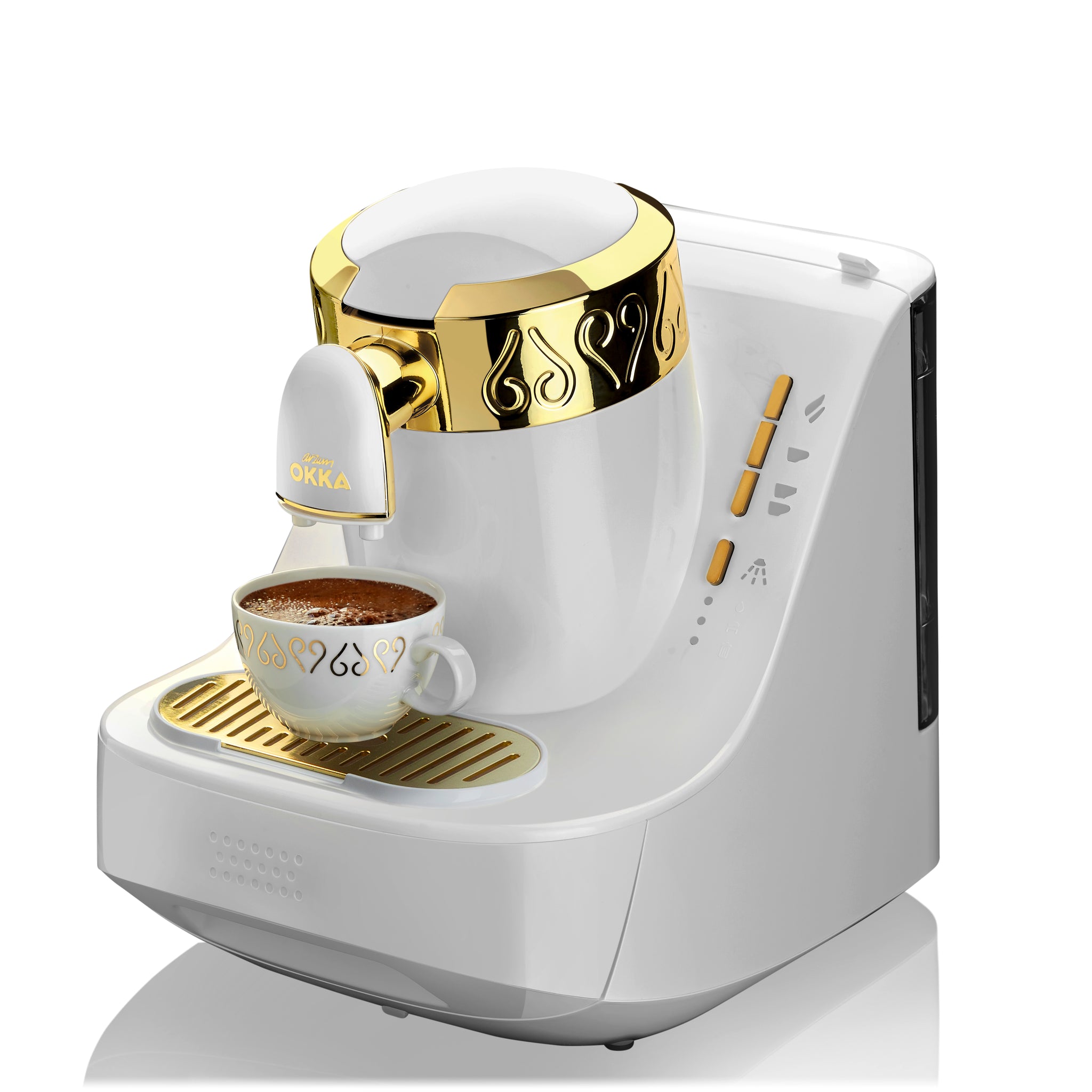 Arzum Okka Automatic Turkish Coffee Machine, 120V, White/Silver