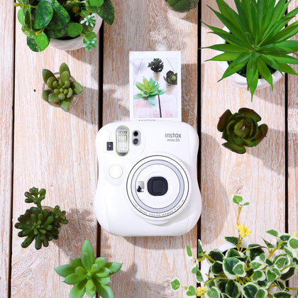 FUJIFILM INSTAX MINI 25 INSTANT FILM CAMERA (WHITE)-GrandStores Saudi Arabia